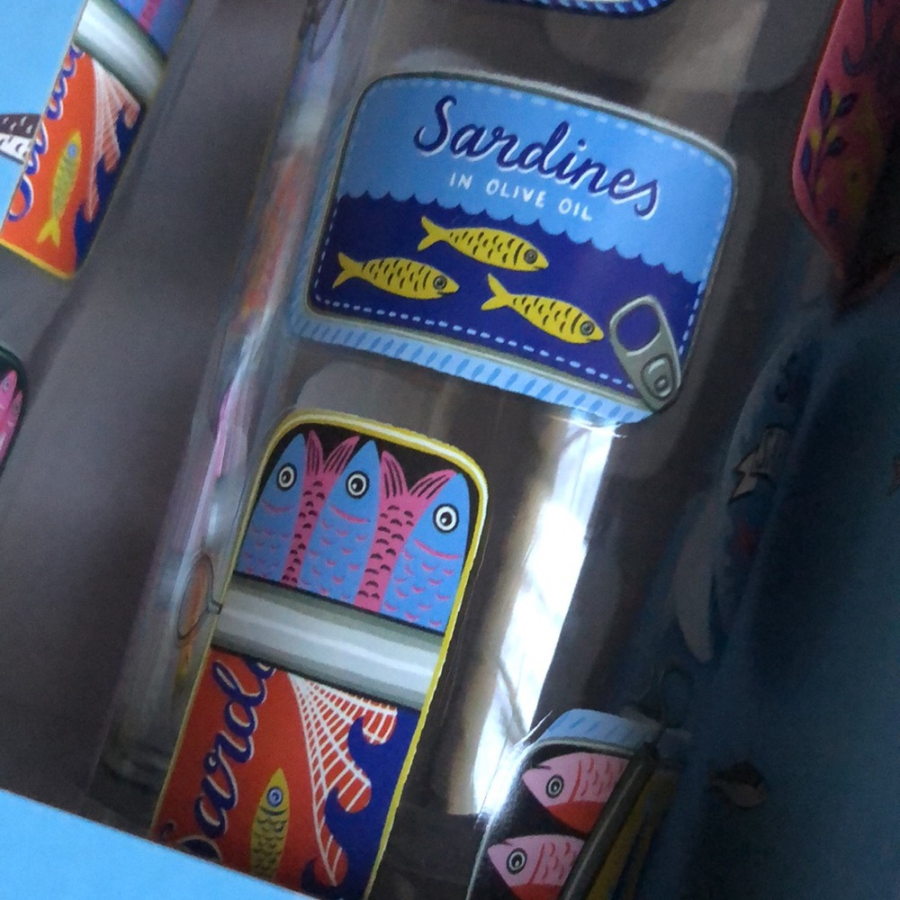 Colorful Sardines Pattern Glass Hiball Set - Picture 6 of 8